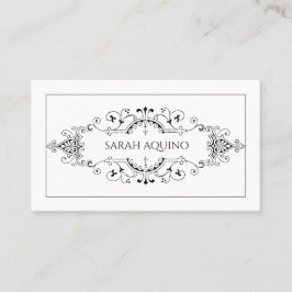 Cartão De Contato Banner do Monograma Decorativo