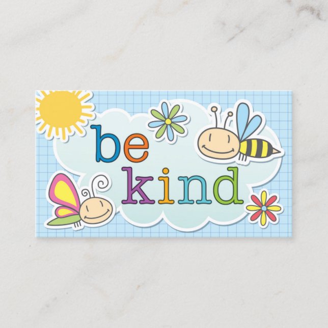 Cartão De Contato Be Kind Cards - Encourage Acts of Kindness Today (Frente)