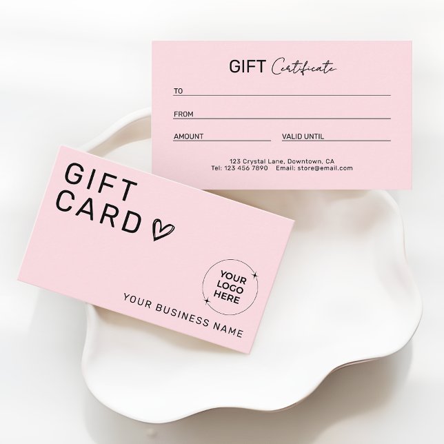 Cartão De Contato Beauty Business Promotional Gift Certificate (Criador carregado)