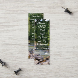Cartão De Contato Bíblia Verse My Rock My Redeemer Mini Bookmark