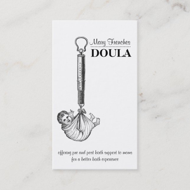 Cartão De Contato Boca-Vintage Coca-Bebê Doula Parteira (Frente)