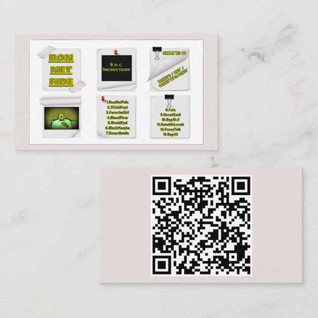 Cartão De Contato Bon Net Fide qr code (Frente/Verso)