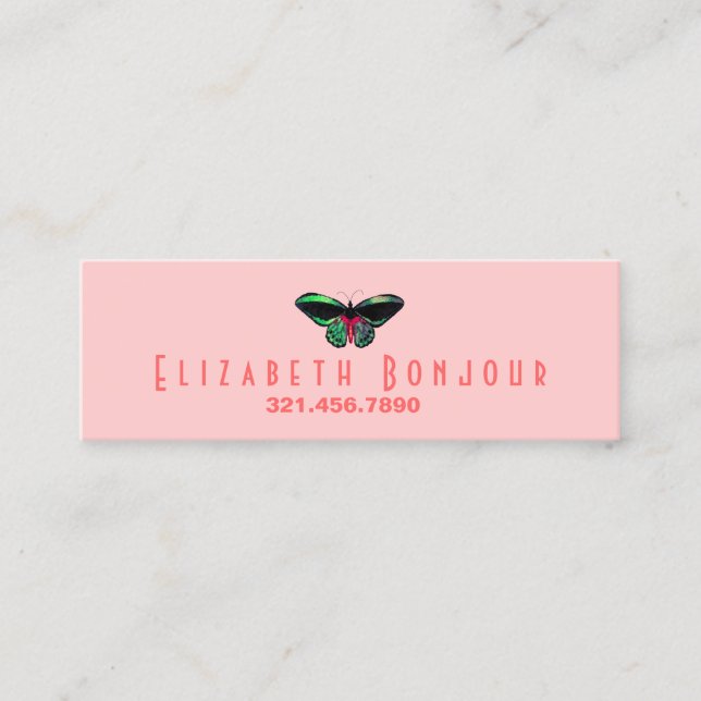 Cartão De Contato Borboleta - Slim Business / Calling Cards (Frente)