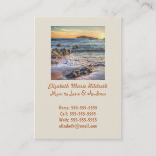 Cartão De Contato Burgh Island de Bantham no Sundown...