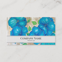 Cartão De Contato Business Card with painting of flowers