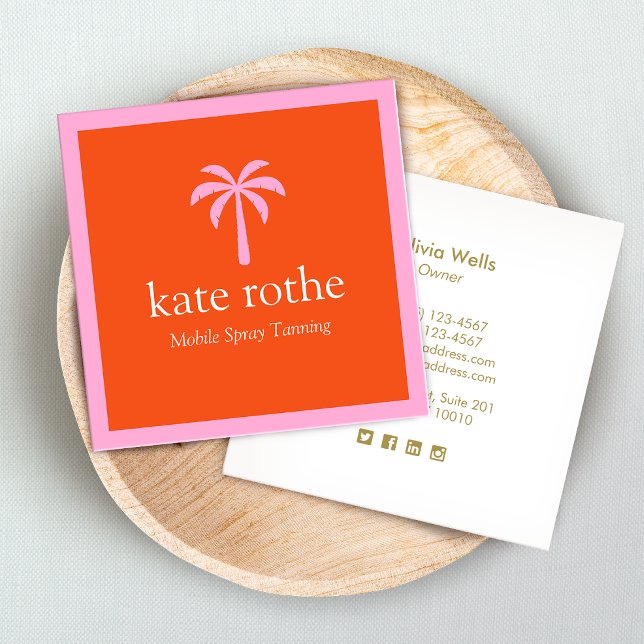 Cartão De Contato Cal de bronzeamento móvel de bronzeamento de árvor (Criador carregado)