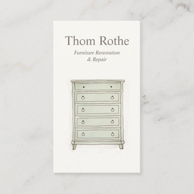 Cartão De Contato Cal de restauração, reacabamento e reparo de móvei (Frente)