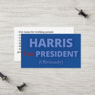 Cartão De Contato Campanha Presidencial Kamala Harris