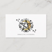 Cartaz de Chamada de Lua Pentágona Rustic Wiccan P