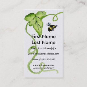 Cartão De Contato Cartazes Personalizados De Bebê Ocupada Chamando C