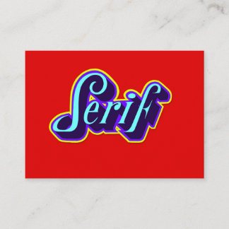 Cartão De Contato Carte Lettrage Serif 