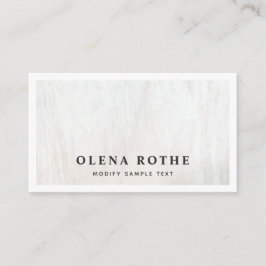 Cartão De Contato Chamada Profissional de Madeira Branca Chic
