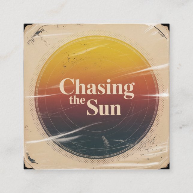 Cartão De Contato Chasing The Sun (Frente)