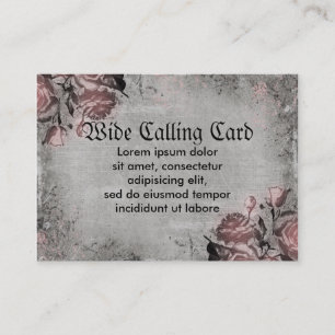 Cartão De Contato Chave velha e rosas