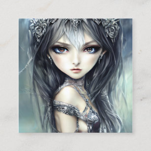 Cartão De Contato Chibi Girl Knight