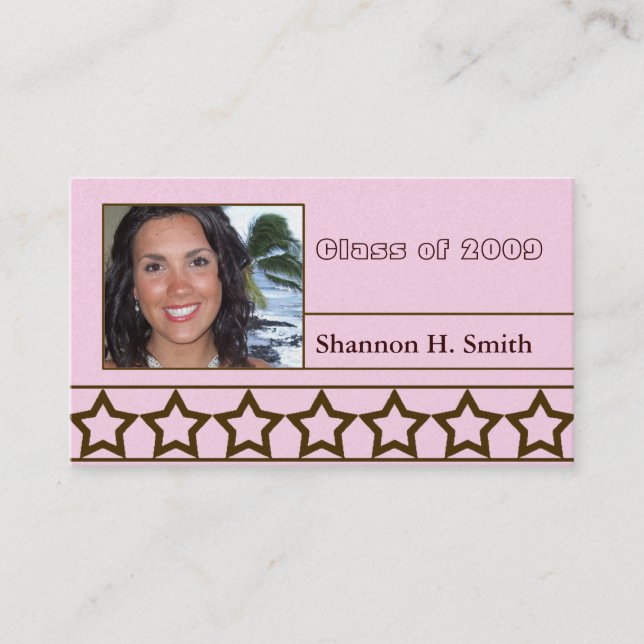 Cartão De Contato Classe de placas de Mais velho 2009 (Frente)