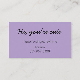 Cartão De Contato Classic Cutie - Dating "Call Me" Card