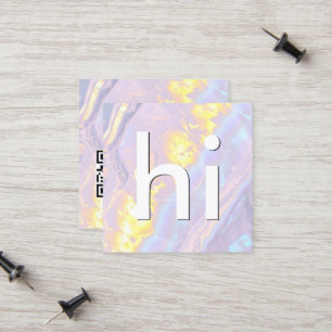 Cartão De Contato Cód. QR Holográfico Puro Claro