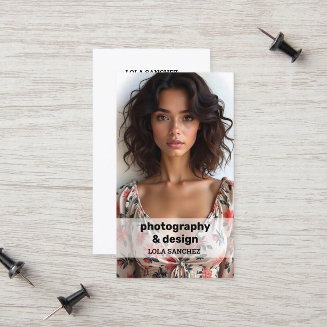 Cartão De Contato Código QR de fotografia (Frente/Verso In Situ)