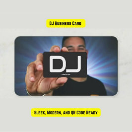 Cartão De Contato Código QR Personalizado DJ Premium