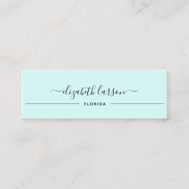 Cartão De Contato Coleção Simples de Olhos Verdes (Frente)