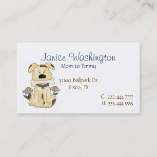 Cartão De Contato Cópia com placa de Mamãe personalizada óssea