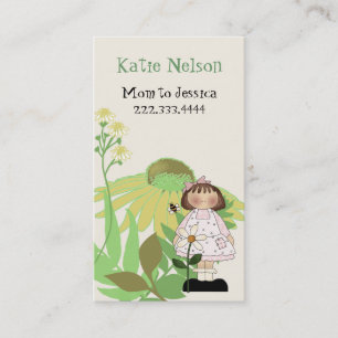 Cartão De Contato Country Girl com Mamãe de flores