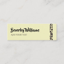 Creme Leopard Business Calling Card