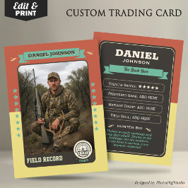 Cartão De Contato Custom Hunter Trading Card, Hunting Gifts Hunter 