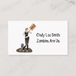 Cartão de Contato da Rapariga do Zombie Pin Up