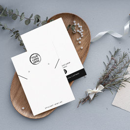 Cartão De Contato Design da placa de logotipo com engrenagens Dourad