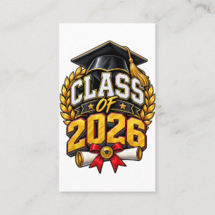 Cartão De Contato Design de Celebração de Graduação da Turma de 2026