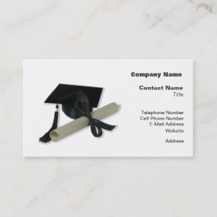 Cartão De Contato Diploma e Boné de formatura ( Conselho Mortar )