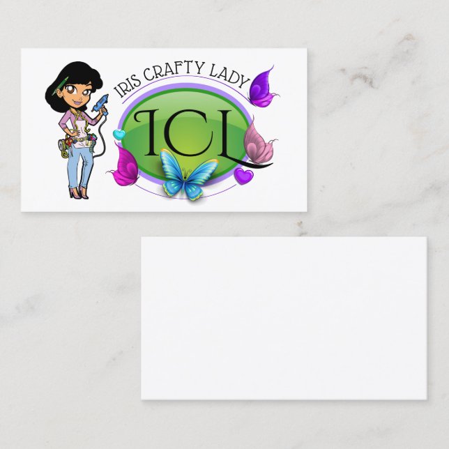 Cartão De Contato Direto para o Artesanato Elegante do cliente Cartã (Frente/Verso)