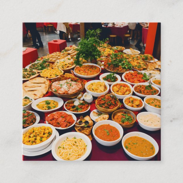 "Cartão de Contato do Foodie Paradise" (Frente)