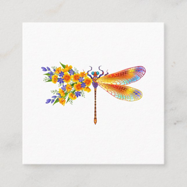 Cartão De Contato Dragonfly Amarelo (Frente)