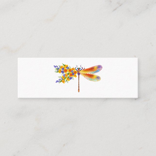 Cartão De Contato Dragonfly Amarelo (Frente)