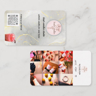 Cartão De Contato Elegant Candle Business Card | Soul Candles Studio