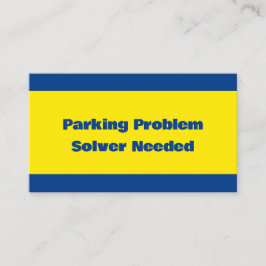Cartão De Contato Estacionamento Sarcástico Mau