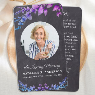 Cartão De Contato Eucalyptus Funeral Memorial Prayer Card Botânico