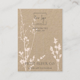 Cartão De Contato Exibição de Hairclip de Joias de Flores Selvagens 