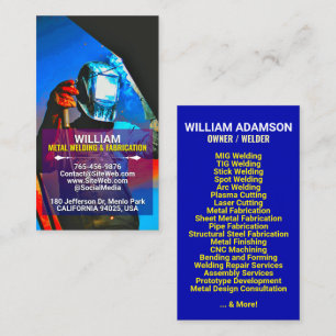 Cartão De Contato Fabricação de Metal e Serviços de Soldagem   Prest