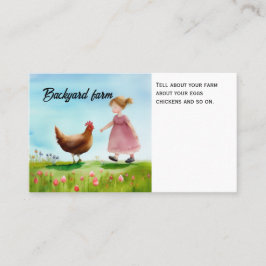 Cartão De Contato Fazenda de galinha orgânica