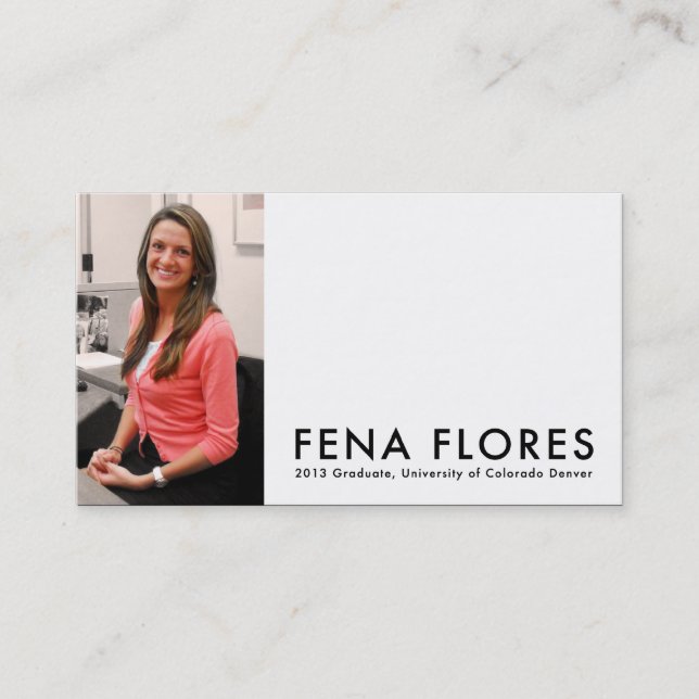 Cartão De Contato fena Flores: formando (Frente)