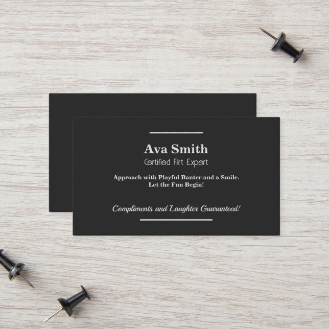 Cartão De Contato Flirting Charm (Frente/Verso In Situ)