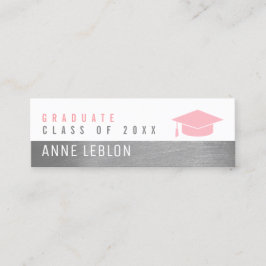 Cartão De Contato Formando, elegante classe feminina rosa