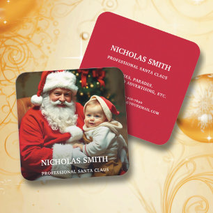 Cartão De Contato Foto profissional Santa Claus