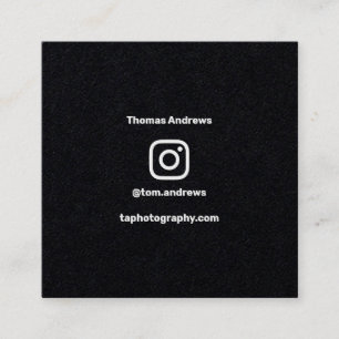 Cartão De Contato Fotografia mínima nas mídias sociais Instagram kra