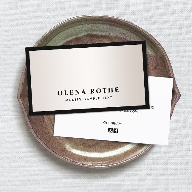 Cartão De Contato Fronteira Negra Elegante Satanás Profissional Dour (Criador carregado)