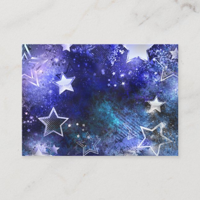 Cartão De Contato Fundo de Espaço com Estrelas (Frente)